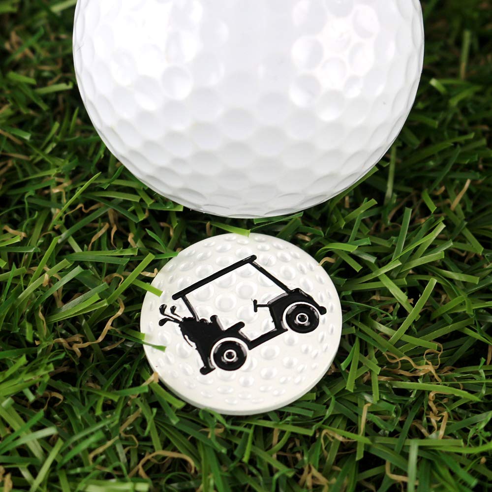 Myartte Creative Golf Ball Marker Soft Enamel Golf Markers 24.4Mm Assorted 5 Pcs (Golf Club)