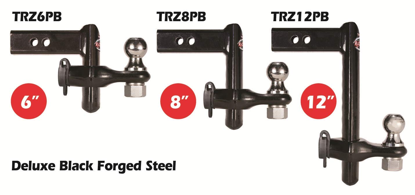 Trimax Trz8Pb Black 8'' Powder Coat Drop Hitch