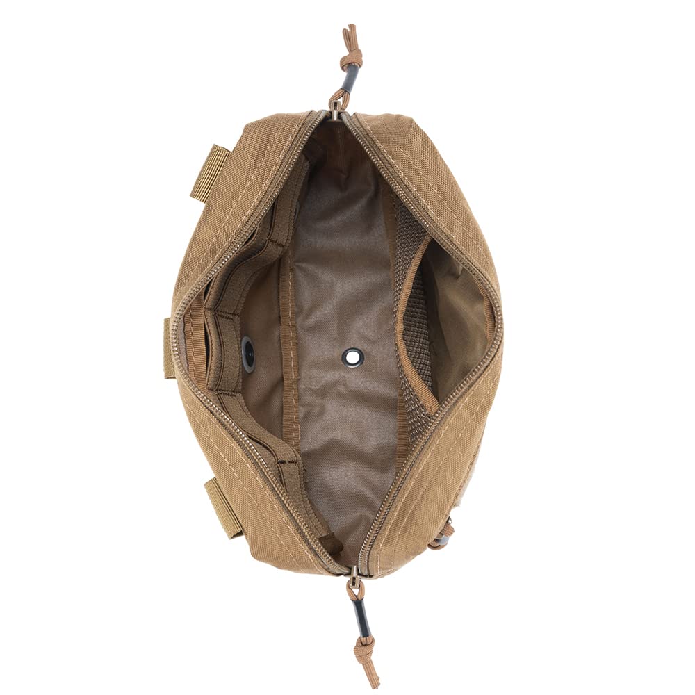 Excellent Elite Spanker Tactical Molle Admin Pouch For Tactical Vest Chest Waist Pack Utility Tool Pouch Tactical Edc Bag(Coyote