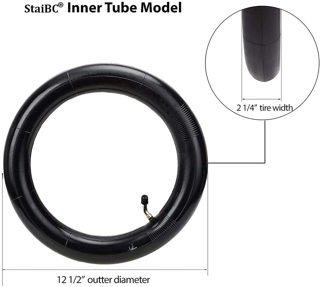 2-Pack 12.5 X 2.25 Scooter Tire Tubes 12