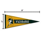 Rico Industries Nfl Football Green Bay Packers Retro 12'' X 30'' Felt Wall D  Cor Pennant - Great For Home/Bed Room/Man Cave D