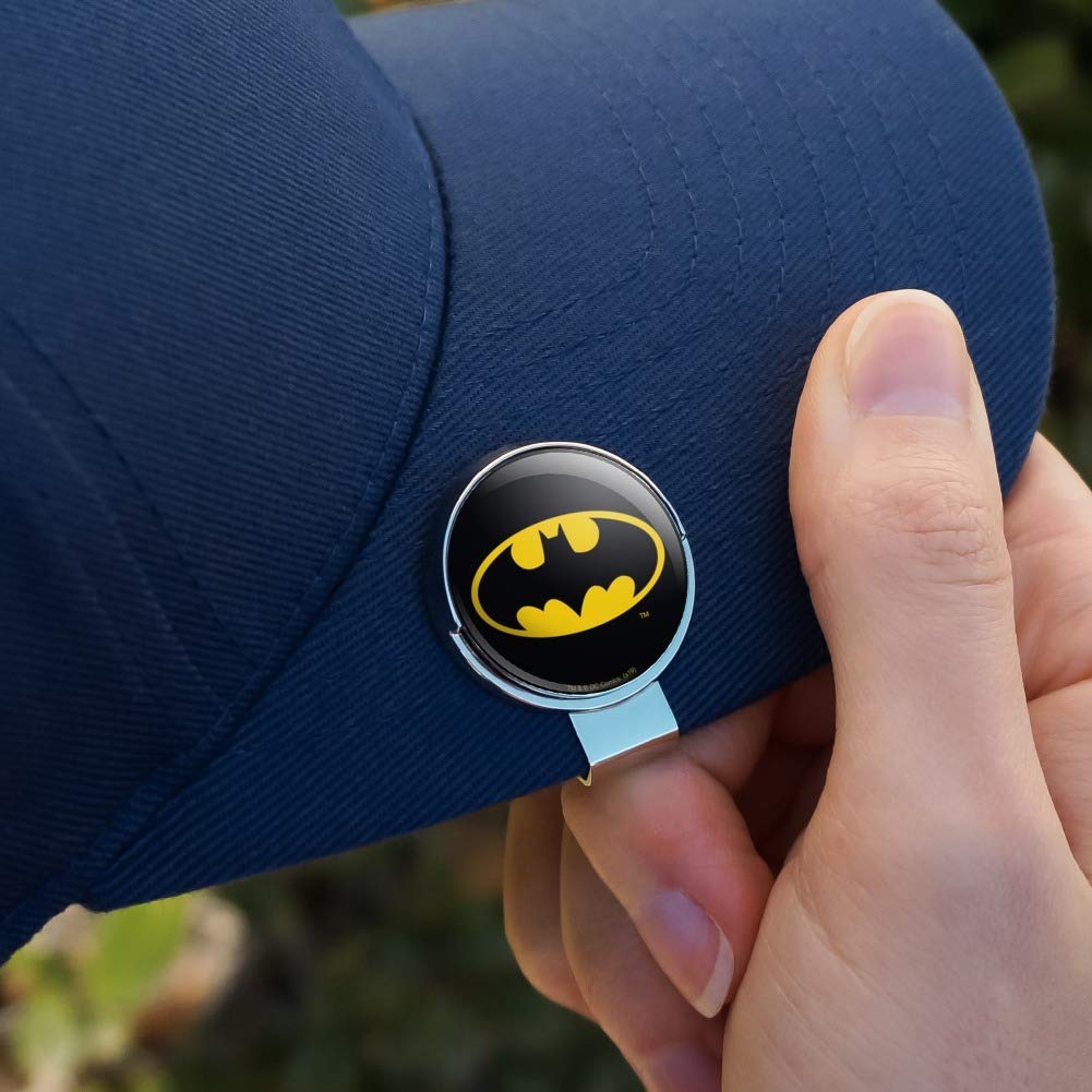 Graphics & More Batman Classic Bat Shield Logo Golf Hat Clip With Magnetic Ball Marker