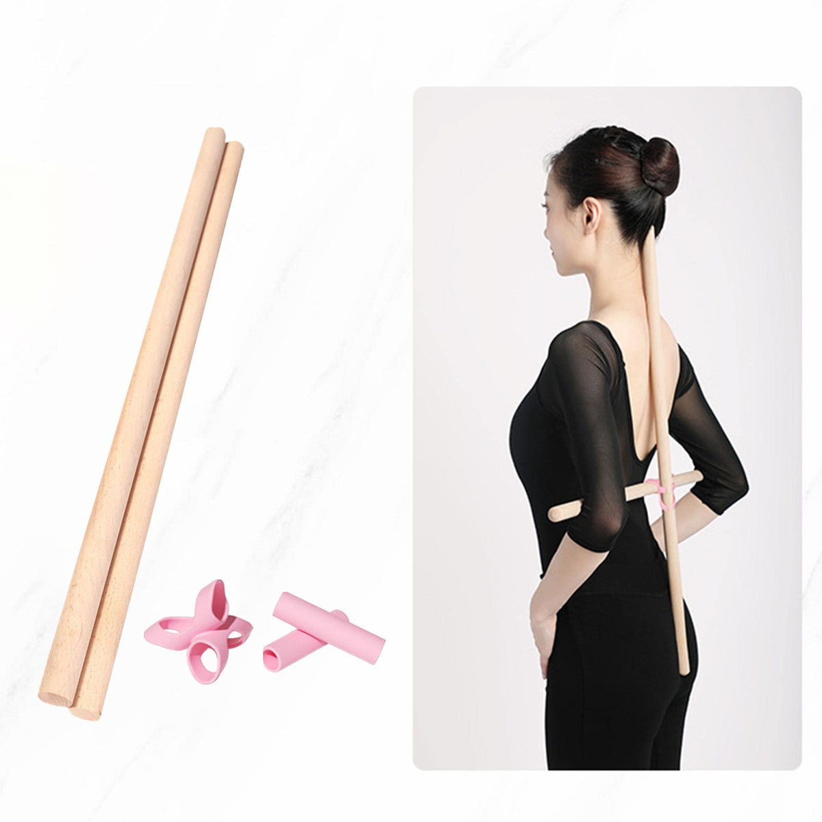 CALANDIS?Set of 2 Yoga Pole Stretching Tool Corrector Multifunctional for Fitness 60cm | Yoga Props | Yoga & Pilates | Fitness,