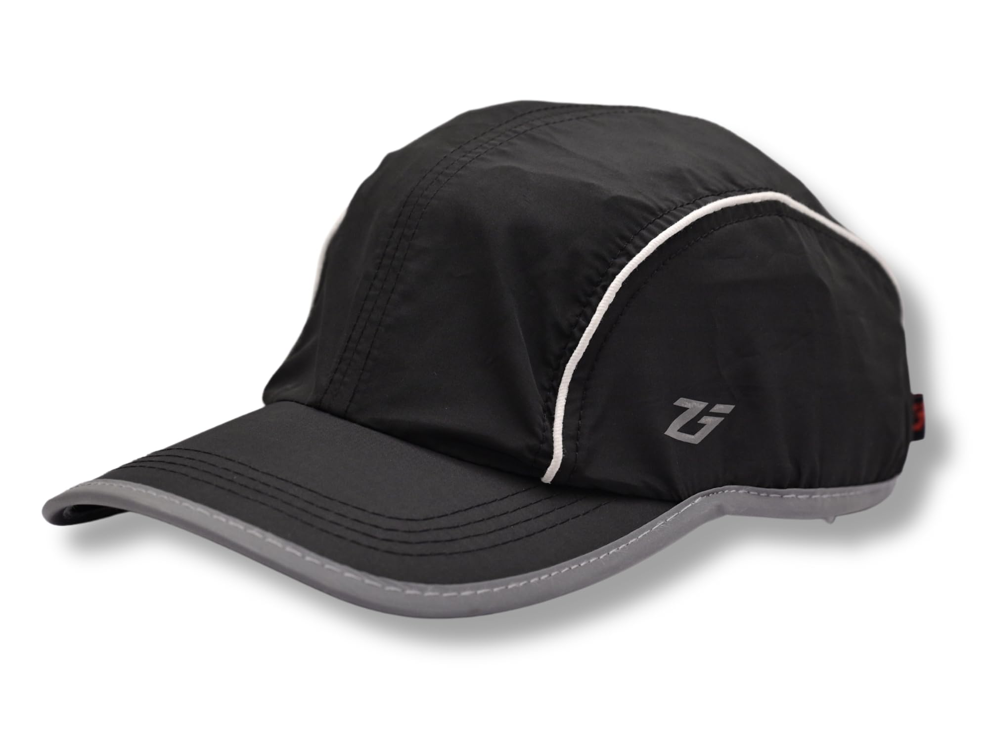 ZipperG Unisex Water Resistant Quick Dry Lightweight Cap For Sports Running Activity Black