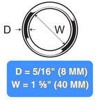 Marinenow Stainless Steel Round Ring 316 Marine Grade 5/16'' X 1 5/8'' (8Mm X 40Mm), 1-Pack