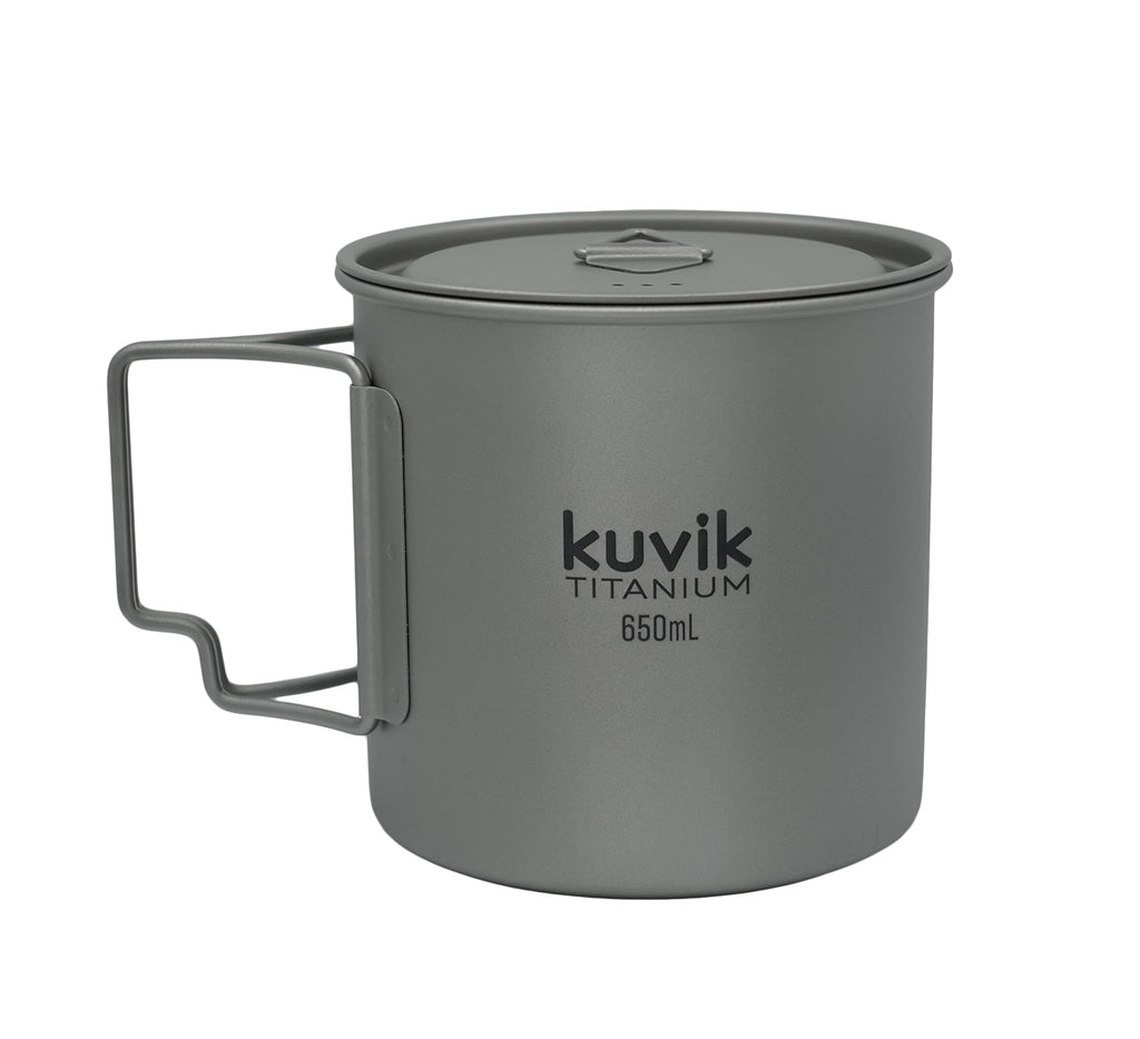 Kuvik 650Ml Titanium Pot - Ultralight And Compact Pot For Backpacking, Camping, And Survival