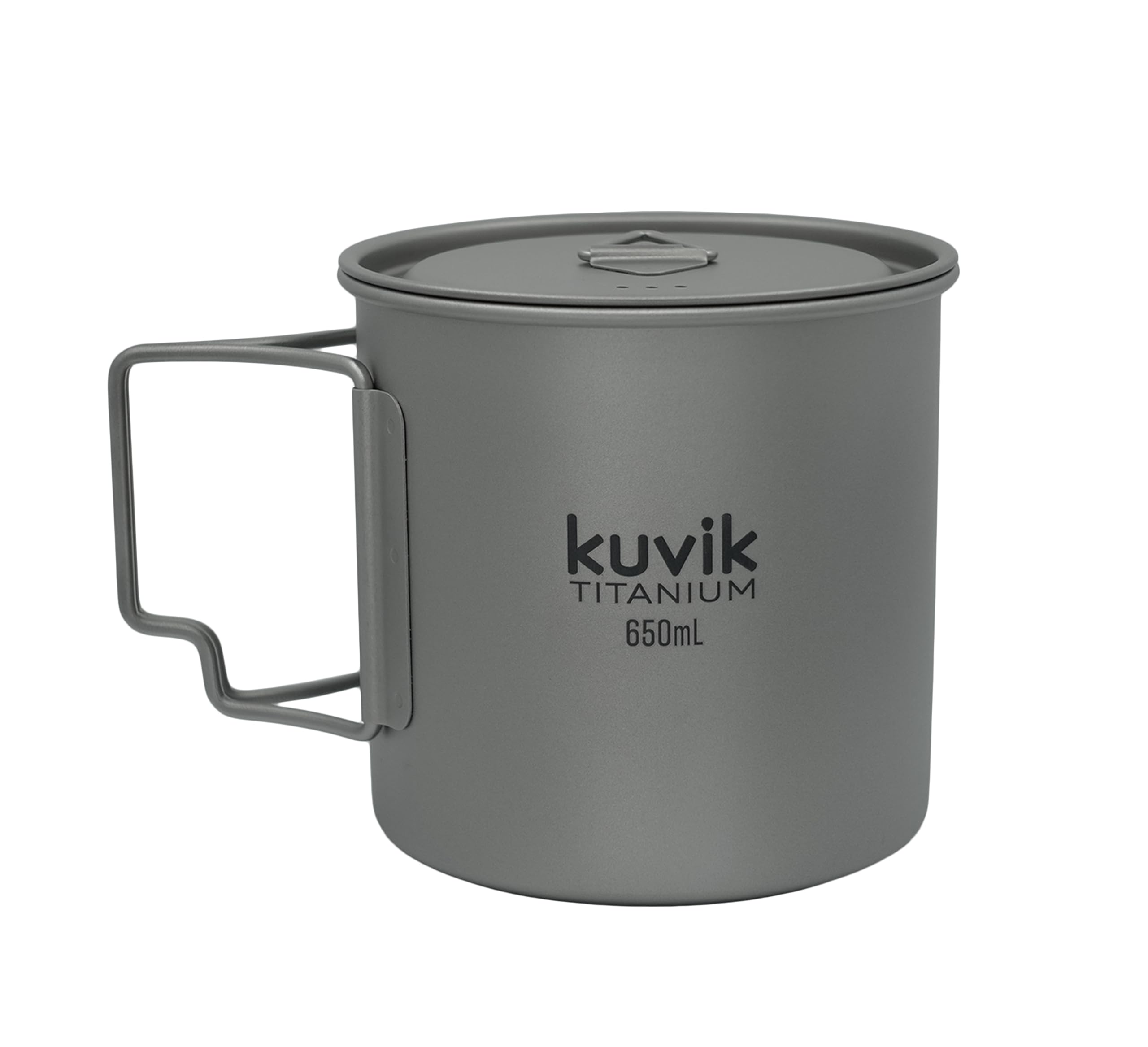 Kuvik 650Ml Titanium Pot - Ultralight And Compact Pot For Backpacking, Camping, And Survival