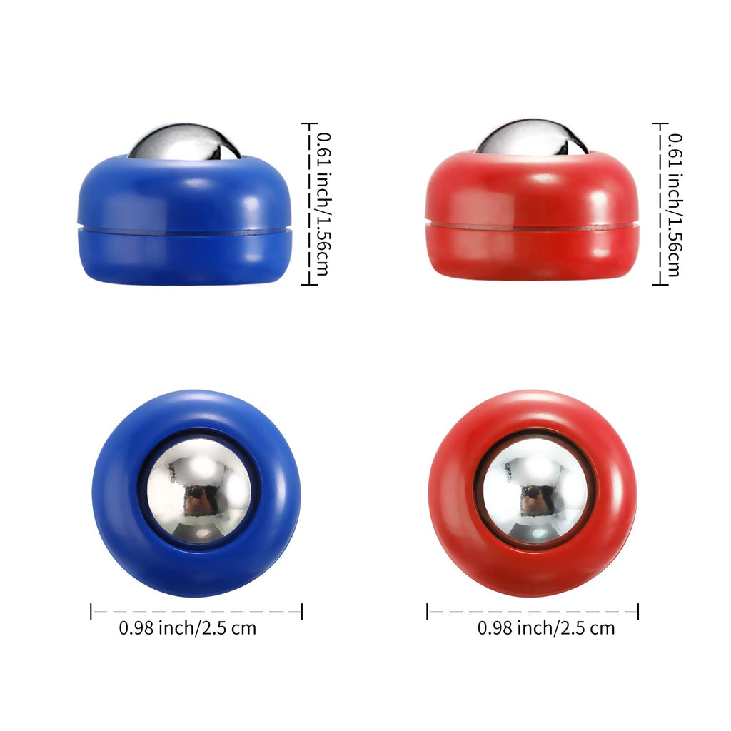 Gejoy 16 Pieces Mini Shuffleboard Replacement Pucks Tabletop Equipment Rollers Set Shuffleboard Curling Accessories