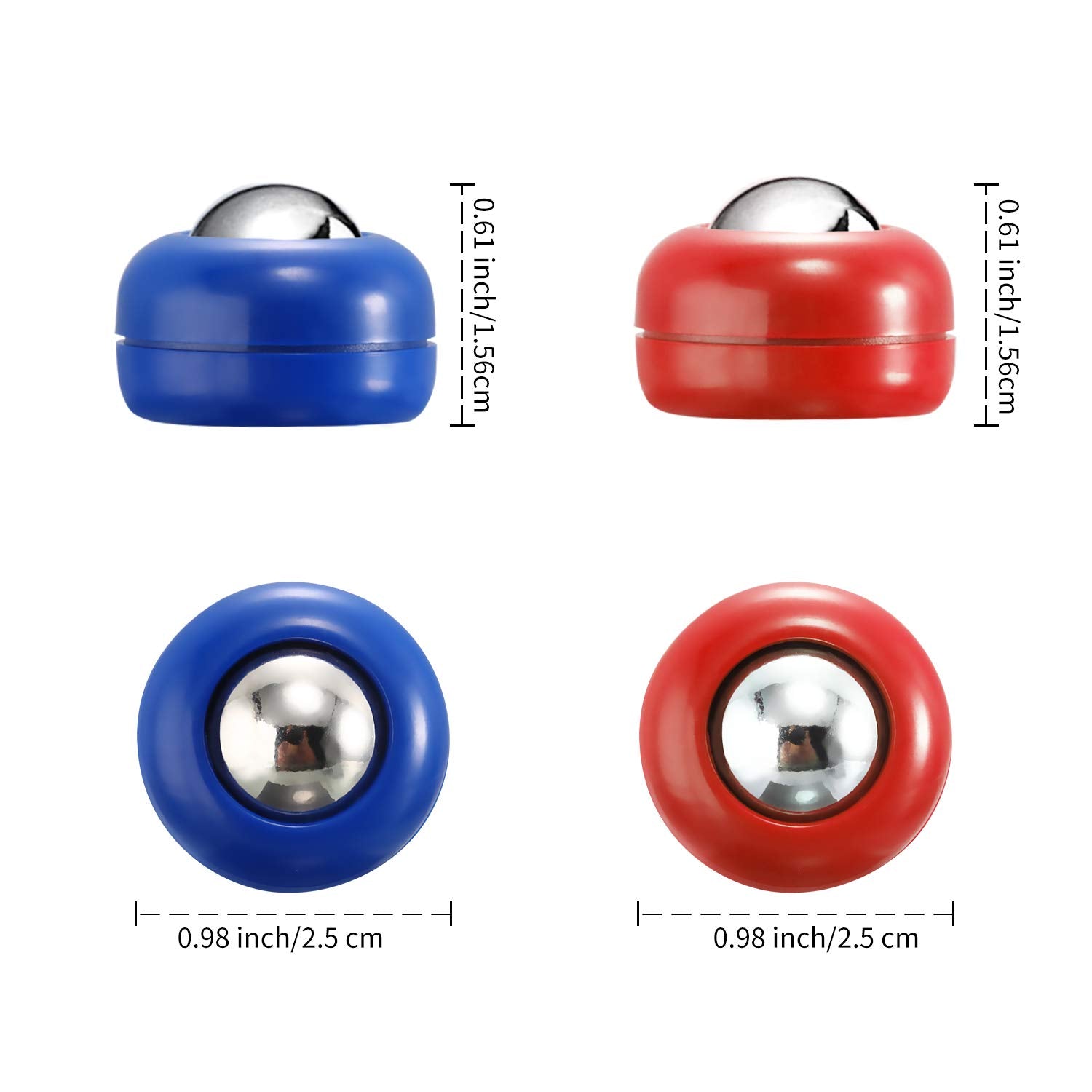Gejoy 16 Pieces Mini Shuffleboard Replacement Pucks Tabletop Equipment Rollers Set Shuffleboard Curling Accessories