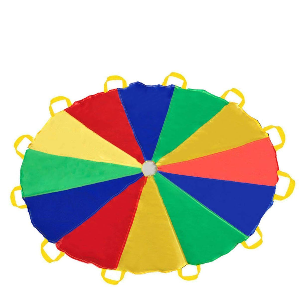 Sonyabecca Parachute 10 Feet For Kids With 12 Handles Play Parachute For 8 12 Kids Tent Cooperative Games Birthday