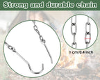 Ds. Distinctive Style Camping Tripod Board Turn Branches Into Stainless Steel Campfire Tripod With Adjustable Chain Camp Grill A