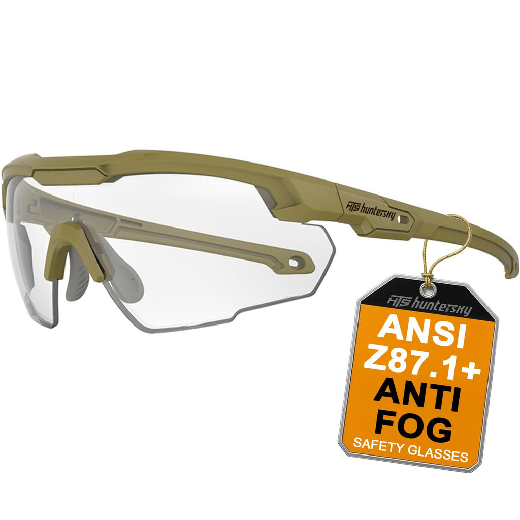 HTS HUNTERSKY HTS ballistic Glasses men S57 safety glasses tactical glasses, eye protection for shooting range OSHA Medical Dent