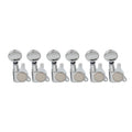 Musiclily 6 Inline Sealed Guitar Tuners Tuning Pegs Machine Heads Set,Kidney Button Chrome