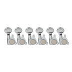 Musiclily 6 Inline Sealed Guitar Tuners Tuning Pegs Machine Heads Set,Kidney Button Chrome