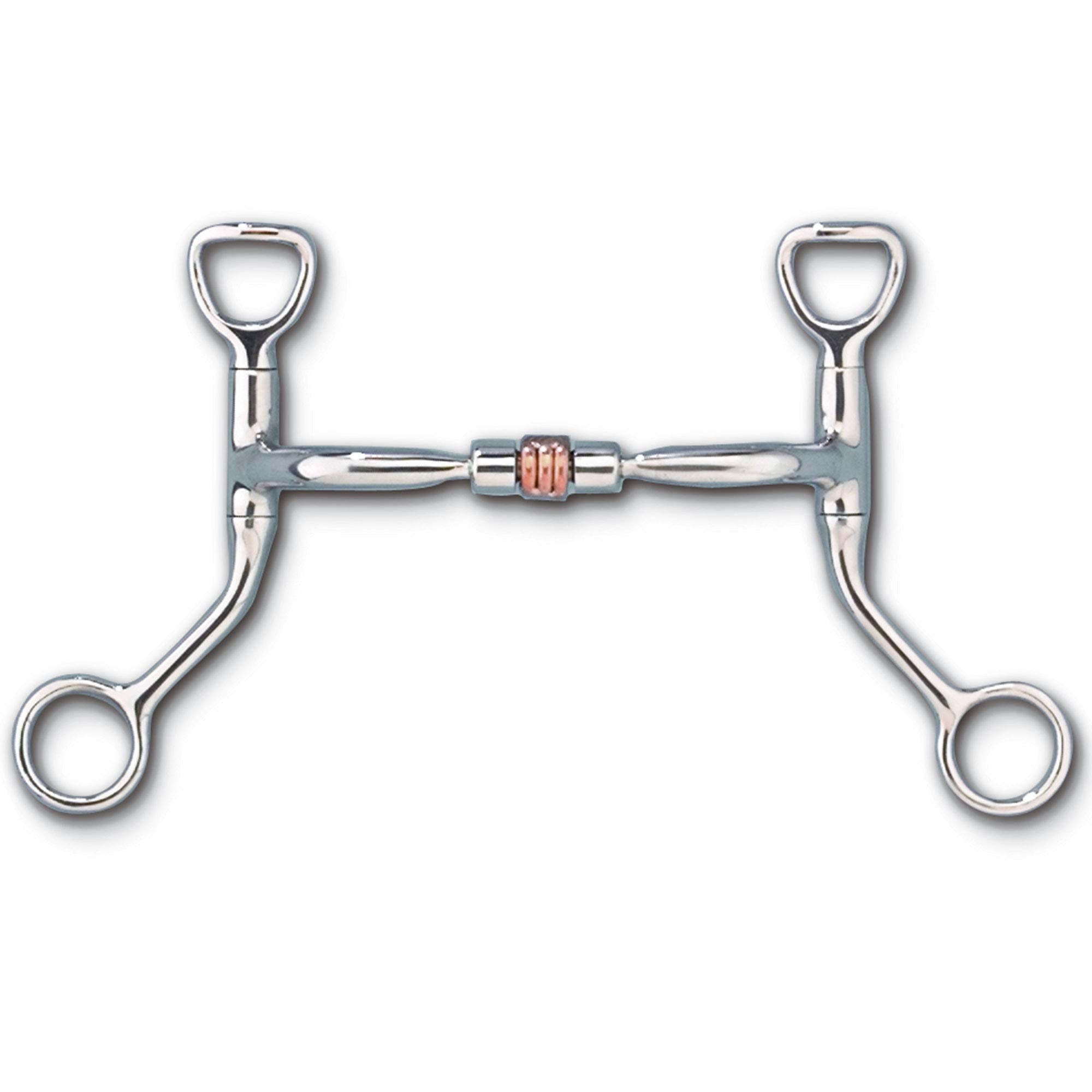 Myler Bits HBT Shank with Comfort Snaffle with Copper Roller MB 03, Stainless Steel