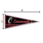 Rico Industries Ncaa Cincinnati Bearcats Classic 12'' X 30'' Felt Wall D  Cor Pennant - Great For Home/Bed Room/Man Cave D  Cor