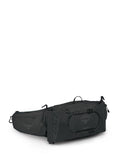 Osprey Talon 6L Mens Lumbar Hiking Waist Pack - Fanny Pack with Water Bottle Holders, Black/Coal Grey, Extended Fit