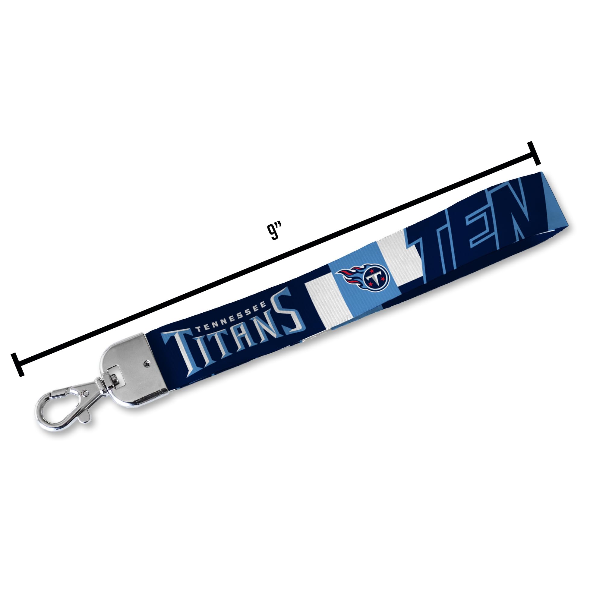 Rico Industries Nfl Football Tennessee Titans Standard Wrist Lanyard Key Chain, Cute Wristlet Strap Keychain Holder For Women Me