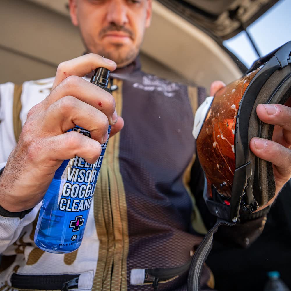 Muc Off Visor, Lens, And Goggle Cleaner Blue, 250Ml
