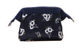 Cosmetic Toiletry Makeup Pouch With Portable Travel Multipurpose WaterResistant Zipper Makeup Brush Bags  Black Flower Aspbf8