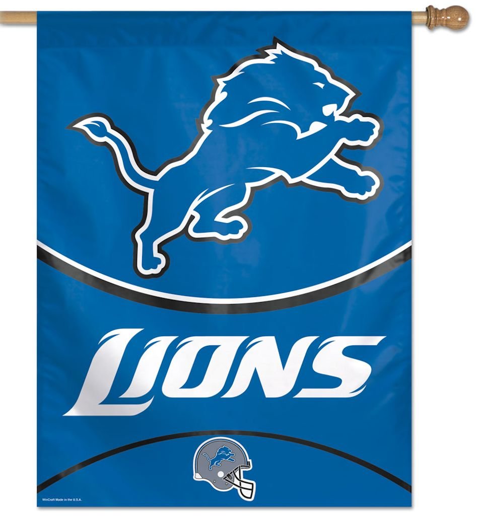 Win-Craft,Inc-McArthur Detroit Lions Banner 28x40 Vertical
