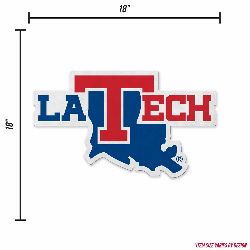 Rico Industries Ncaa Louisiana Tech Bulldogs Primary Shape Cut Pennant - Home And Living Room D  Cor - Soft Felt Ez To Hang