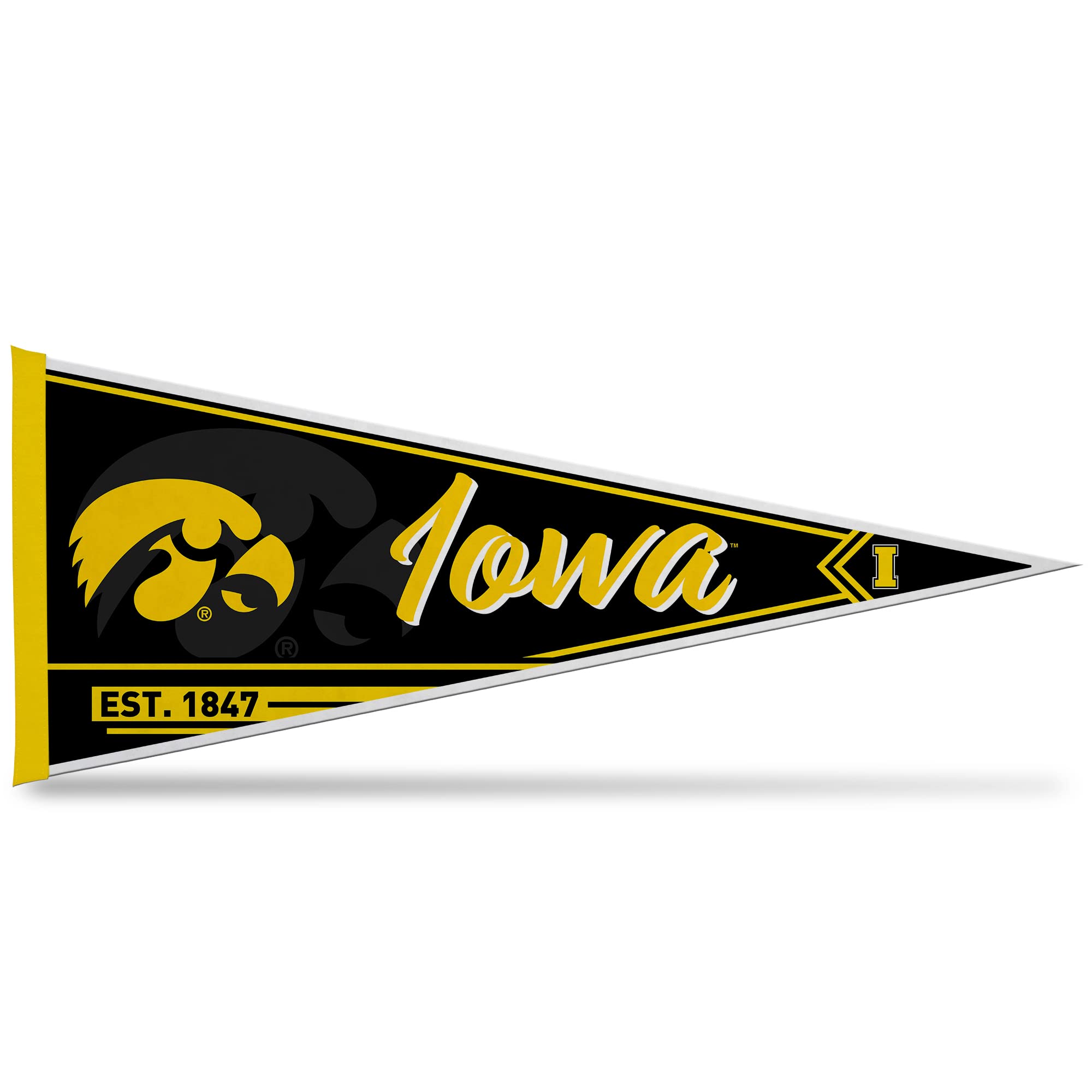 Rico Industries Ncaa Iowa Hawkeyes Classic 12'' X 30'' Felt Wall D  Cor Pennant - Great For Home/Bed Room/Man Cave D  Cor