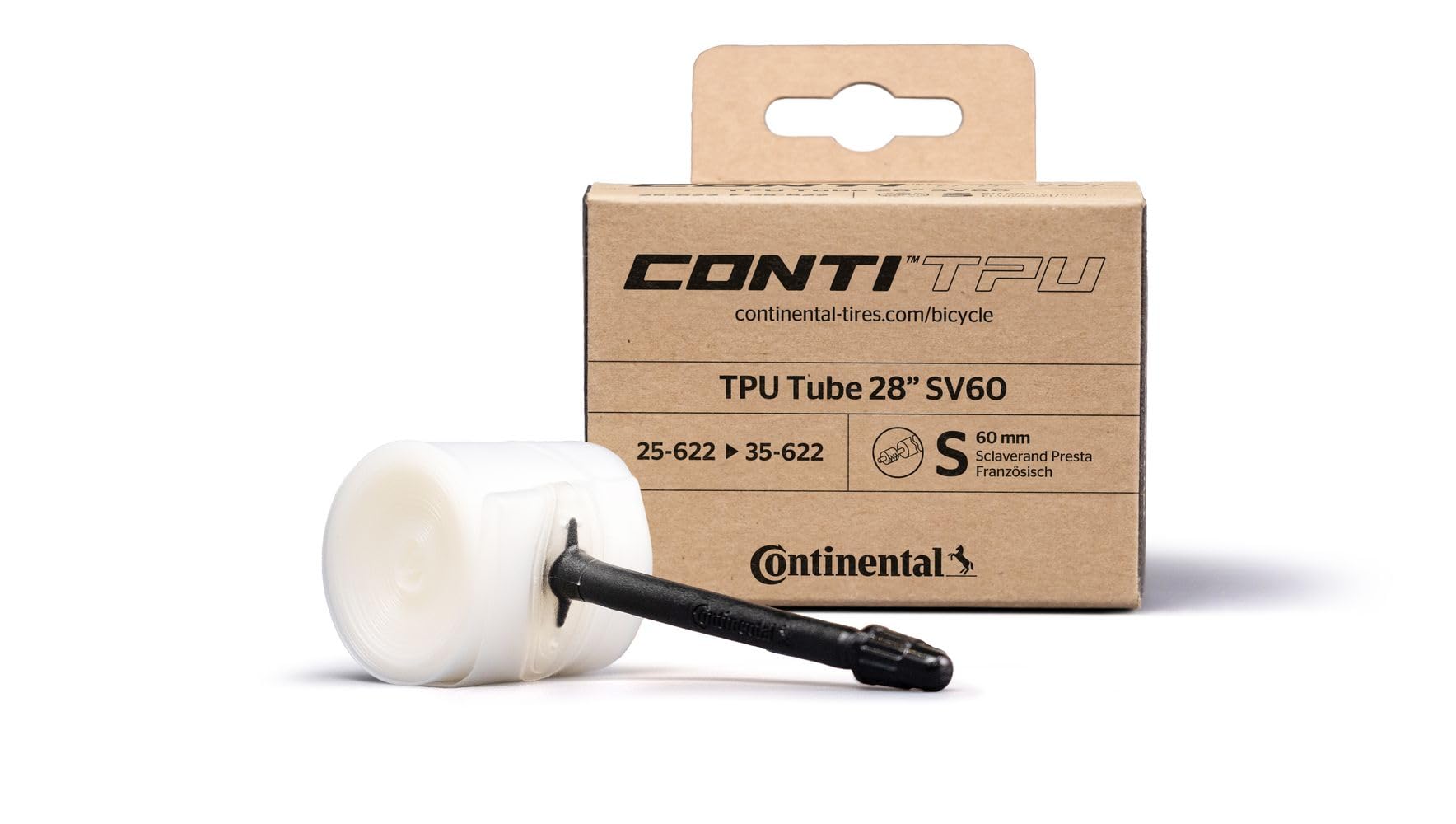 Continental TPU Tube - 60mm Presta Valve, 700 x 25-35