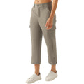 zsenoxaxi Womens Hiking Capri Pants Lightweight Stretchy Cropped Cargo Pants with Pockets for Outdoor Casual Travel(Dark Khaki,