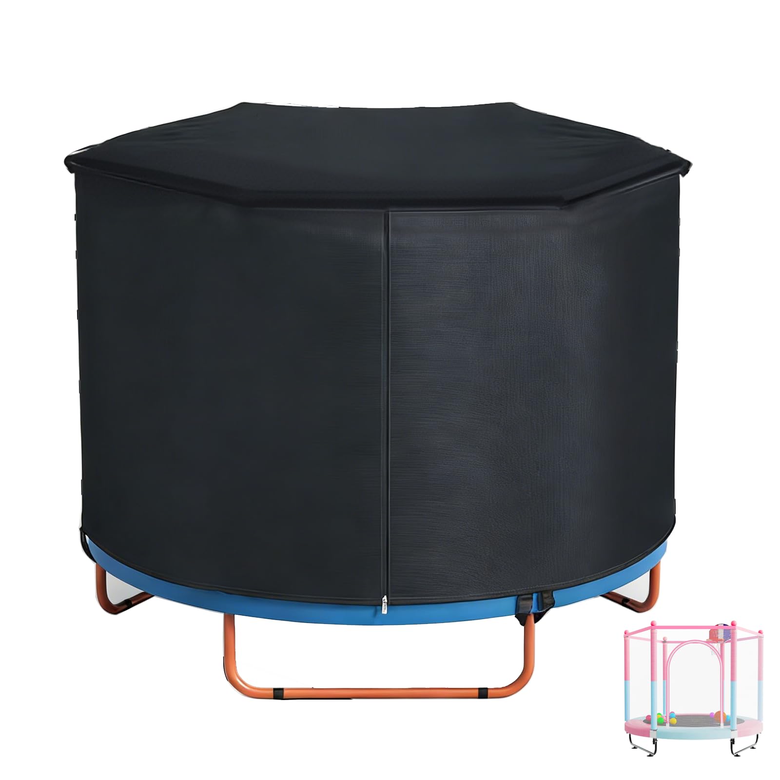 XCZ trampoline cover, outdoor jumping bed cover, suitable for 60 inch round childrens trampoline , full coverage. Black