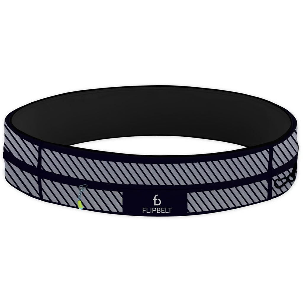 FlipBelt Zipper Running Belt for Phone and Small Accessories, Exercise Waist Pouch for Women and Men, S, Reflective Black