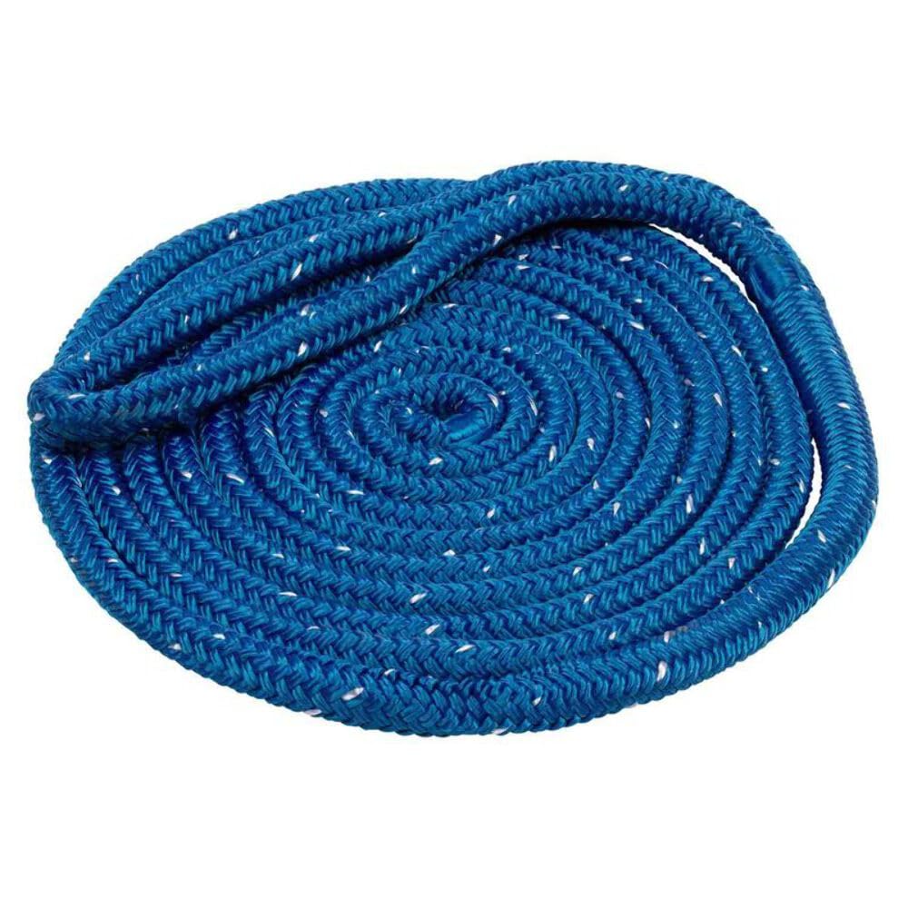 New England Ropes 3/4'' Double Braid Dock Line - Blue W/Tracer - 25'