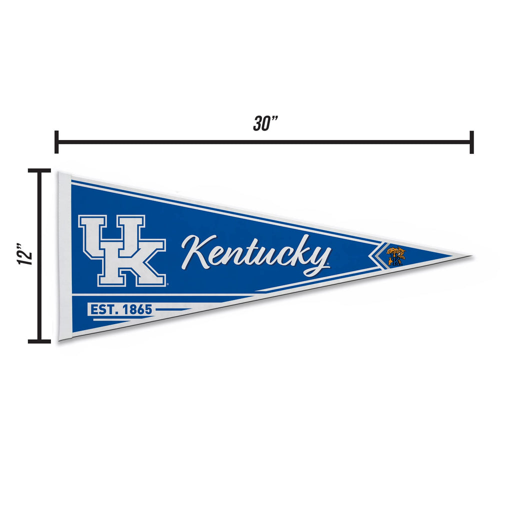 Rico Industries Ncaa Kentucky Wildcats Classic 12'' X 30'' Felt Wall D  Cor Pennant - Great For Home/Bed Room/Man Cave D  Cor