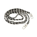 Zoomella Purse Chain Strap With Buckle Shoulder Strap For Shoulder Bag Wallet Handbag Silver Chain Black