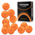 Yotiger Pickleball Balls, 12 Pack 40 Holes Outdoor Pickleball Balls Orange Color, High Visibility And Bounce, Stylish And Durabl