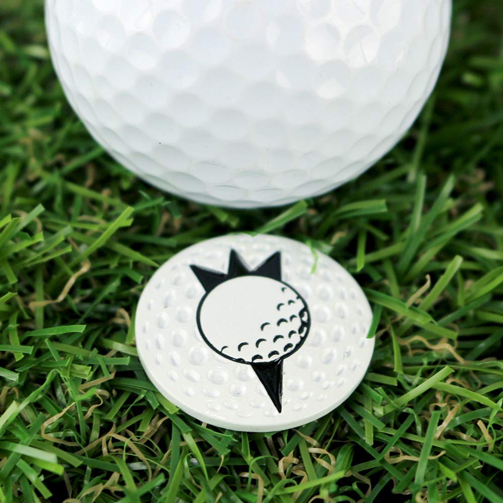 Myartte Creative Golf Ball Marker Soft Enamel Golf Markers 24.4Mm Assorted 5 Pcs (Golf Club)