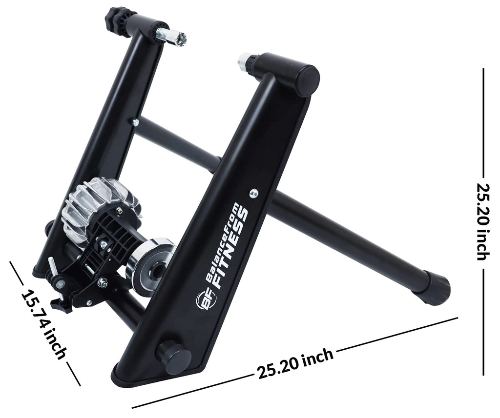 Fitvids Bike Trainer Stand Steel Bicycle Exercise Fluid Magnetic Stand With Front Wheel Riser Block