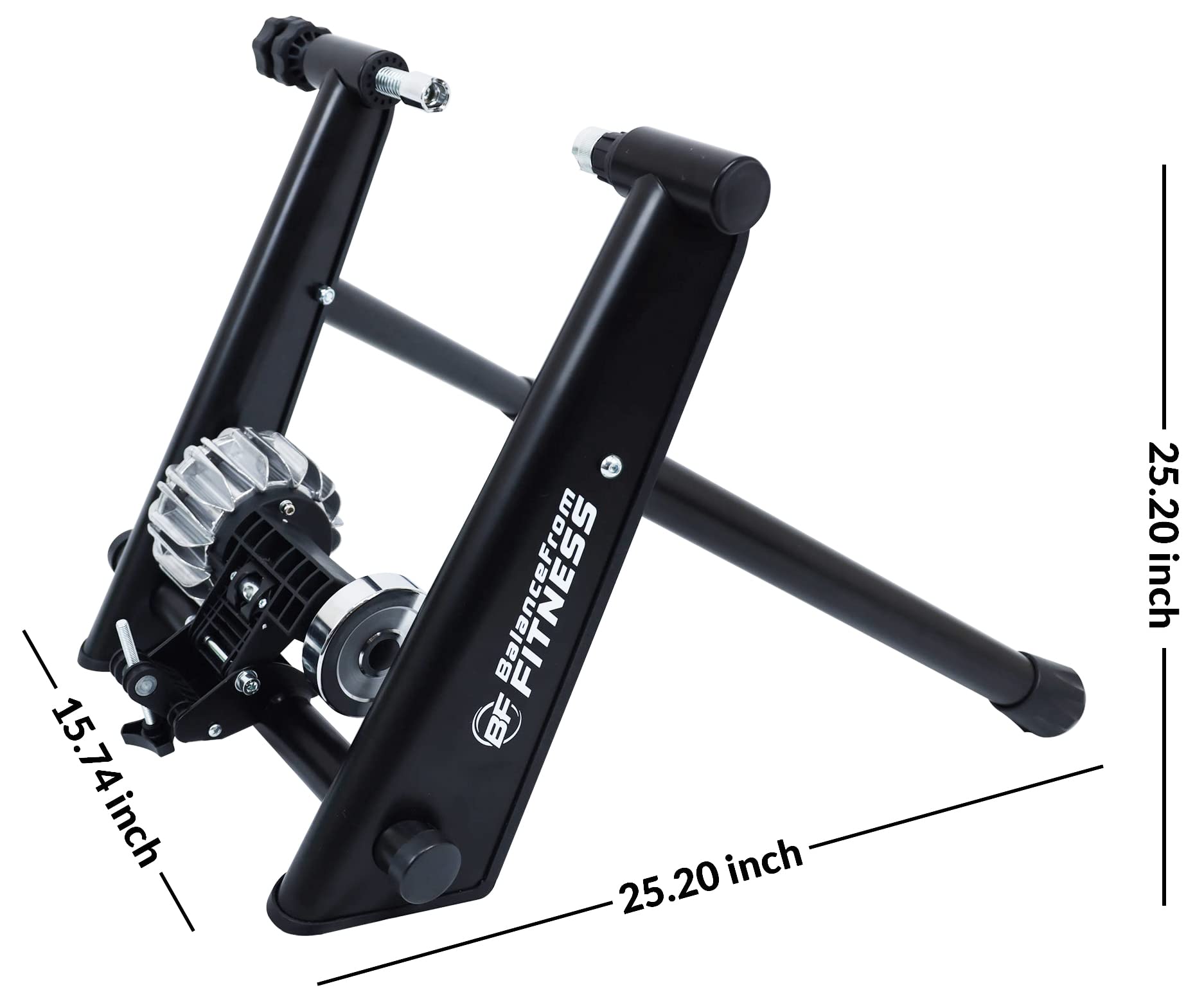 Fitvids Bike Trainer Stand Steel Bicycle Exercise Fluid Magnetic Stand With Front Wheel Riser Block
