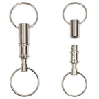 Rongbo 5 Pack Quick Release Detachable Pull Apart Key Rings Keychains,Double Spring Split Snap Seperate Chain Lock Holder Conven