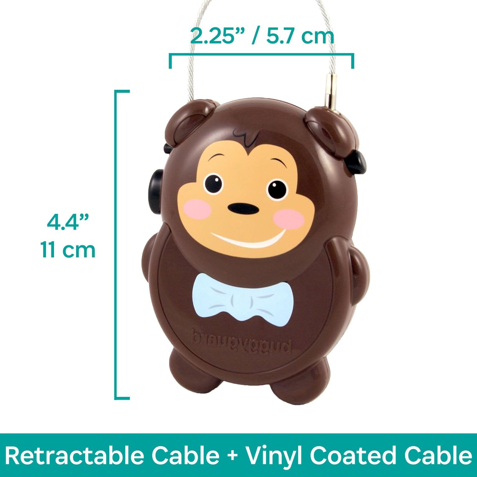 Buggygear Stroller Lock - Anti-Theft Retractable Combination Chain Cable Locks, Thin, Lightweight Safety Padlock For Essentials