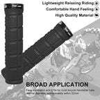 Topcabin Bike Grips Double Lock On Locking Bicycle Handlebar Grips Cycle Bicycle Mountain Bike Bmx Floding (Rubber Grips Black 1