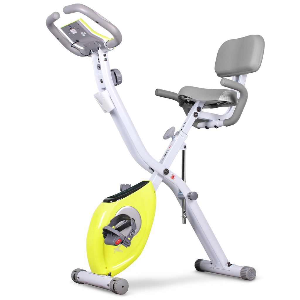 Leikefitness Leike X Bike Ultra-Quiet Folding Exercise Bike, Magnetic Upright Bicycle With Heart Rate,Lcd Monitor And Easy To As