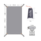 Hikeman Waterproof Camping Tarp Portable Tent Footprint With Drawstring Bag Ground Cloth For Outdoor Hiking Picnic (Grey 83X35)