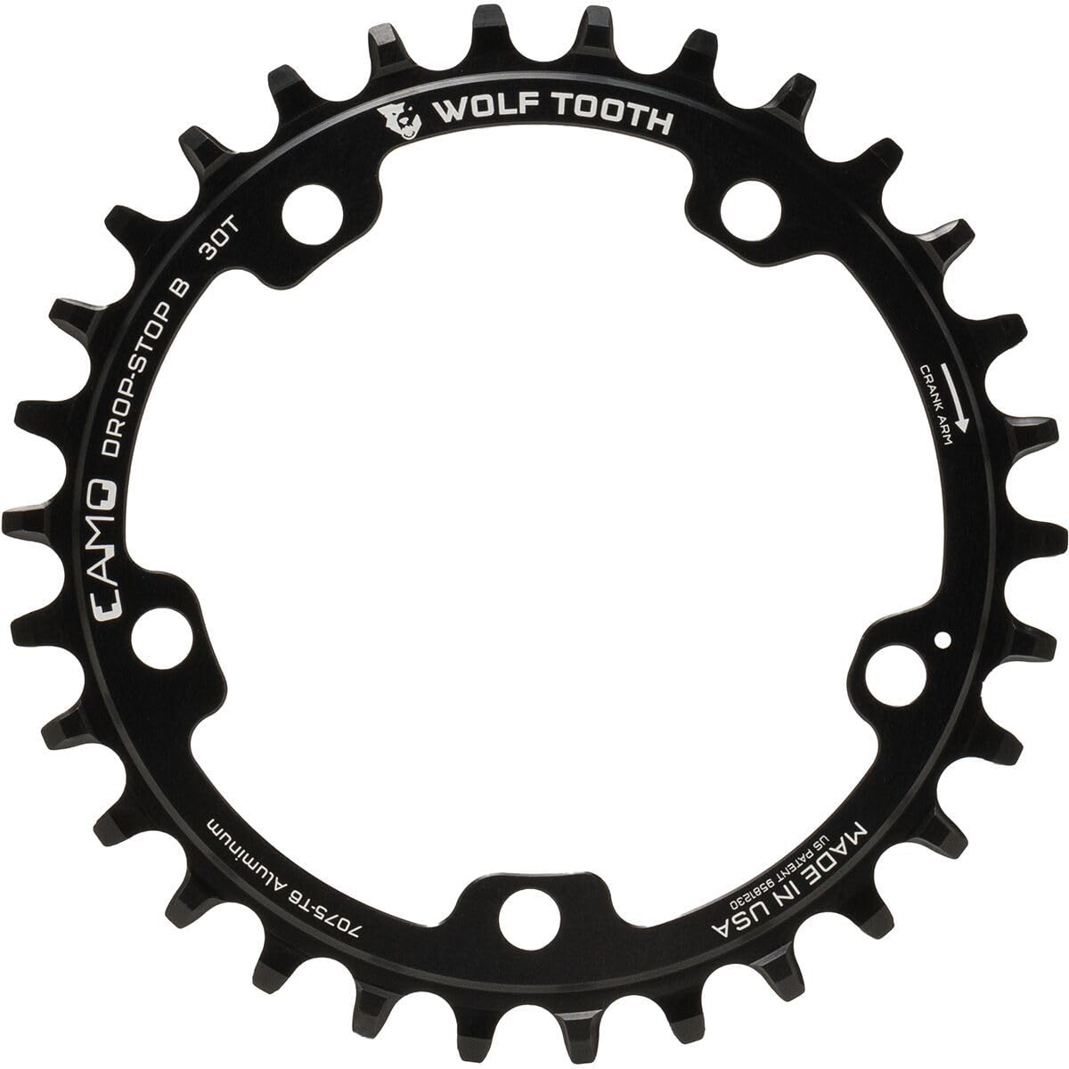 Wolf Tooth Components Camo Round Chainring Black, 28T
