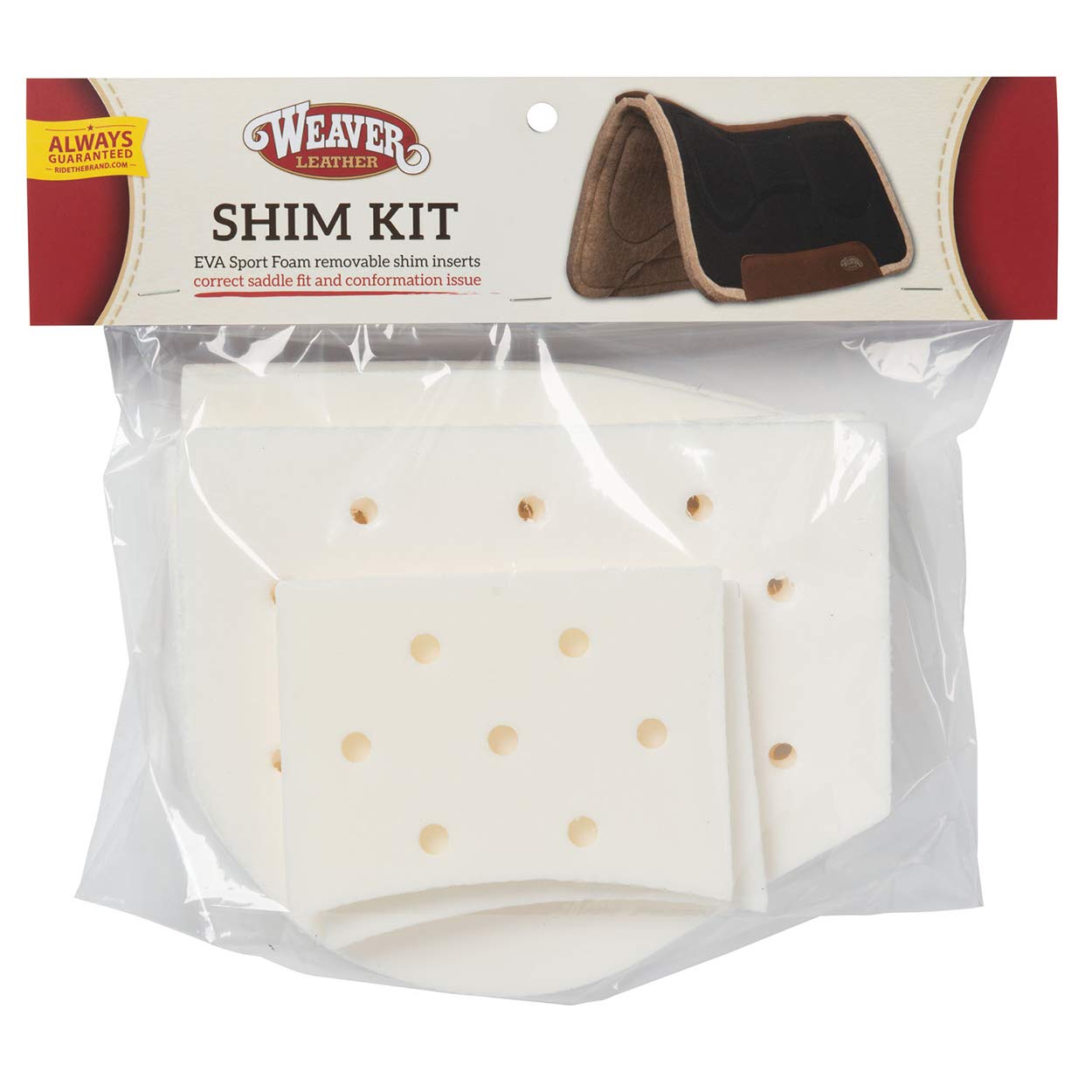 Weaver Leather Shim Kit For Wool Blend Felt Shim Pads,White,6-Pack, Fits 32'' X 32''