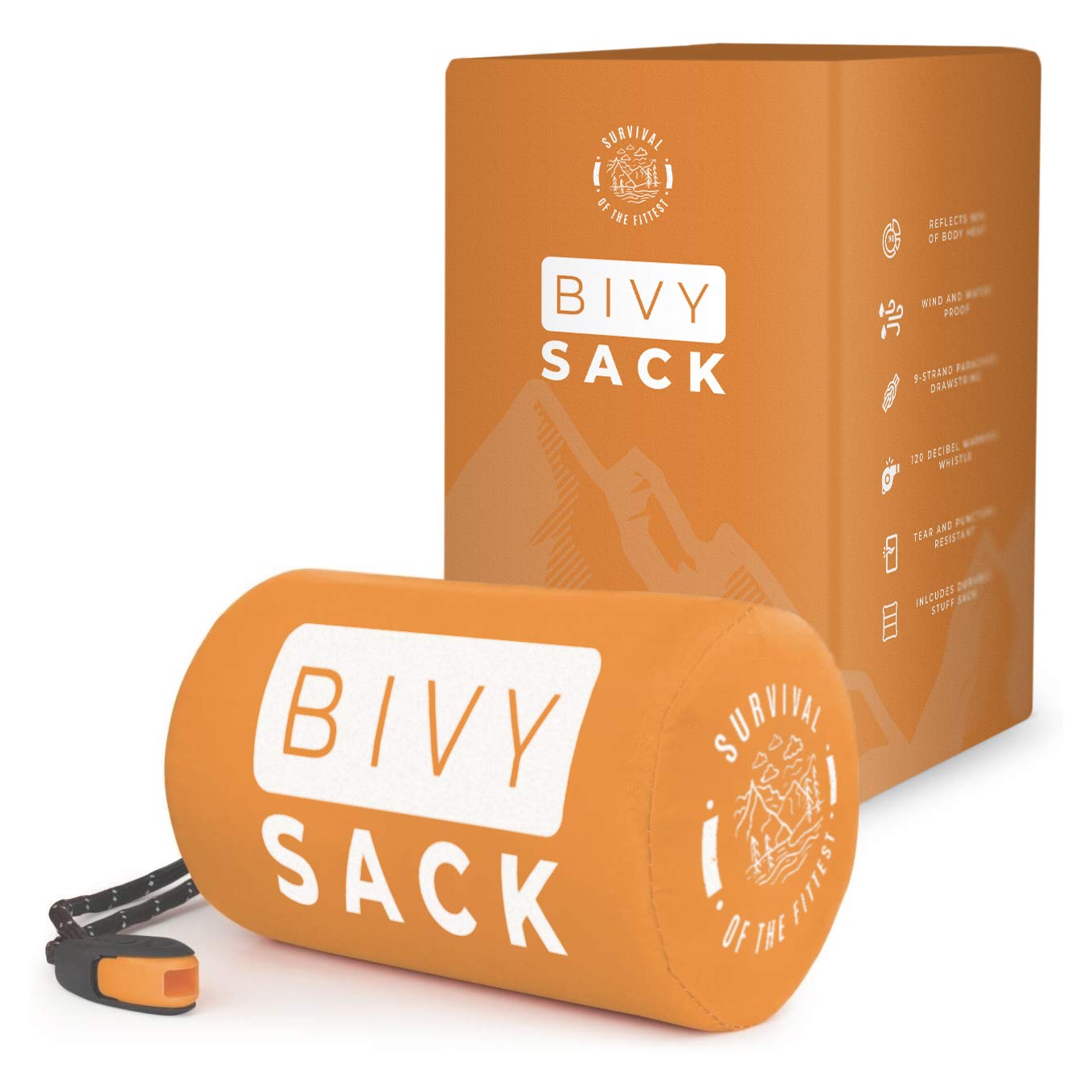 Survival Mylar Bivy Sack Portable Prepper Gear - Emergency Sleeping Bag Survival Bag - Lightweight Survival Sleeping Bags Double