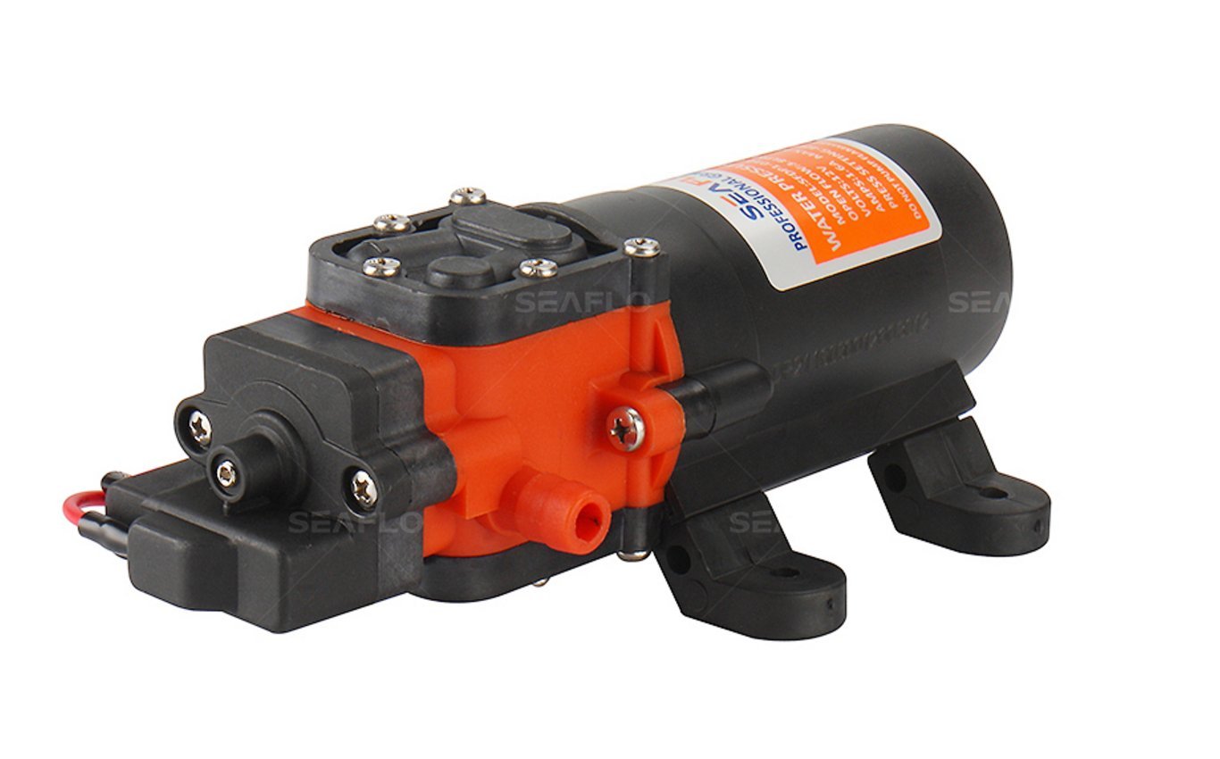 Seaflo 12V Dc 1.2 Gpm 35 Psi 21-Series Diaphragm Water Pressure Pump For Caravan/Rv/Boat/Marine
