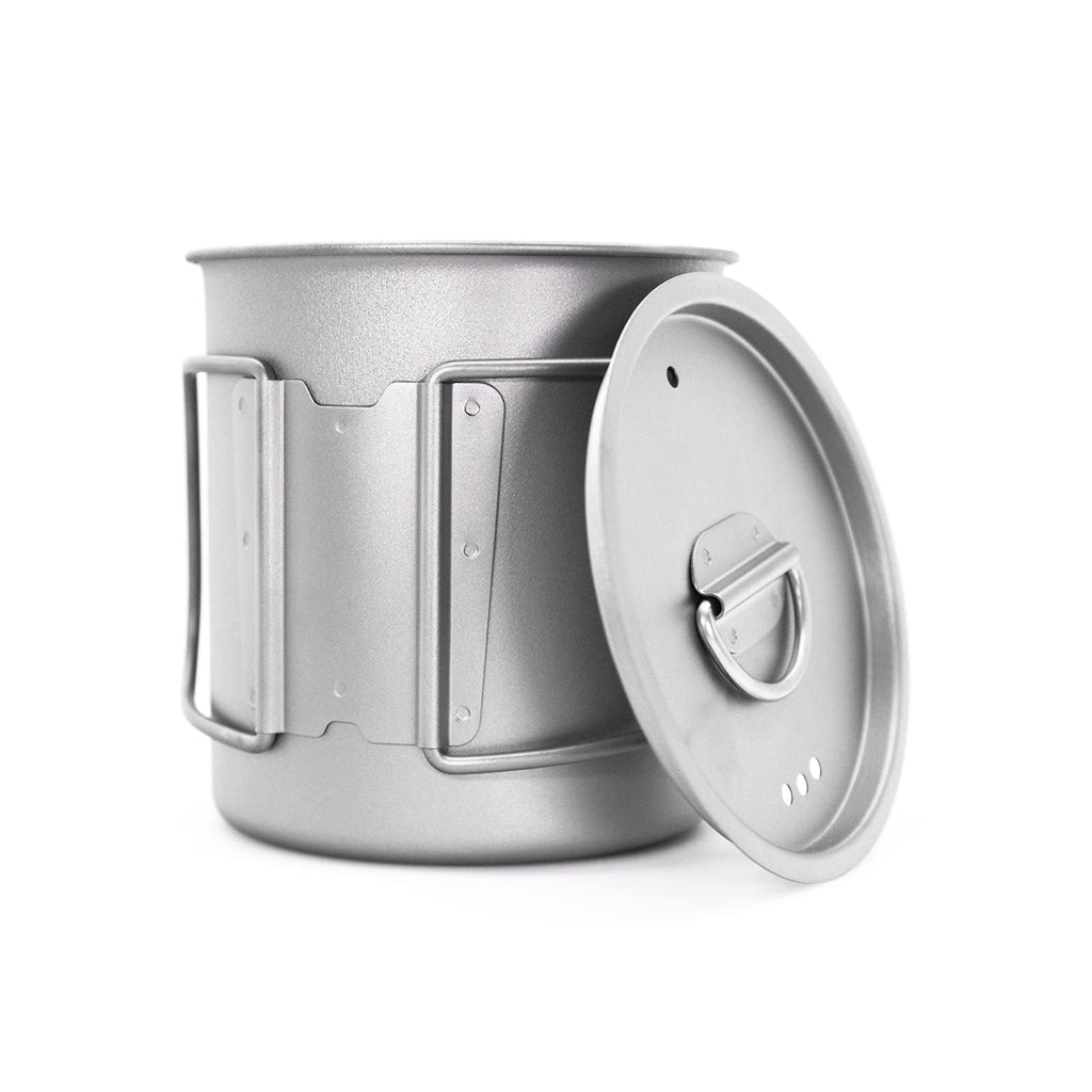 Silverant 600Ml Titanium Cup Mug With Lid Backpacking Pot With Foldable Handle For Outdoor Camping Hiking Backpacking
