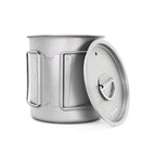 Silverant 600Ml Titanium Cup Mug With Lid Backpacking Pot With Foldable Handle For Outdoor Camping Hiking Backpacking