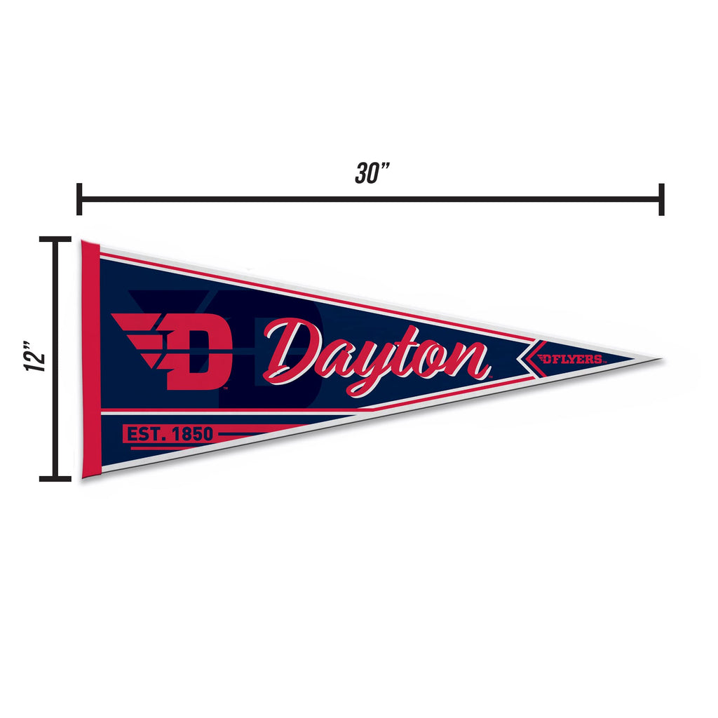 Rico Industries Ncaa Dayton Flyers Classic 12'' X 30'' Felt Wall D  Cor Pennant - Great For Home/Bed Room/Man Cave D  Cor